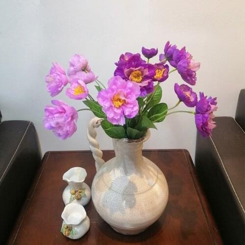 8pcs/set 1 Branch 6 Flower head Artificial Flowers Rosemary Silk Flower Fake plant for Wedding Home Party Decoration