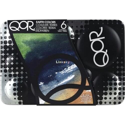 QoR Watercolor, Made by Golden Artist paints, Intro Earth Colors Set of 6, 5 ml tubes,excellent glazing qualities