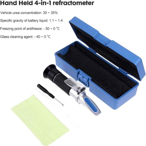 30-35% Vehicle Urea Tester Ethylene glycol Antifreeze Freezing Point Car Battery refractometer tester with retail box 40%off