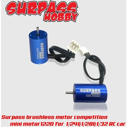 Surpass Hobby 8600KV 8200KV 7200KV 1220 Brushless Motor for 1/24 1/28 1/32 RC Car