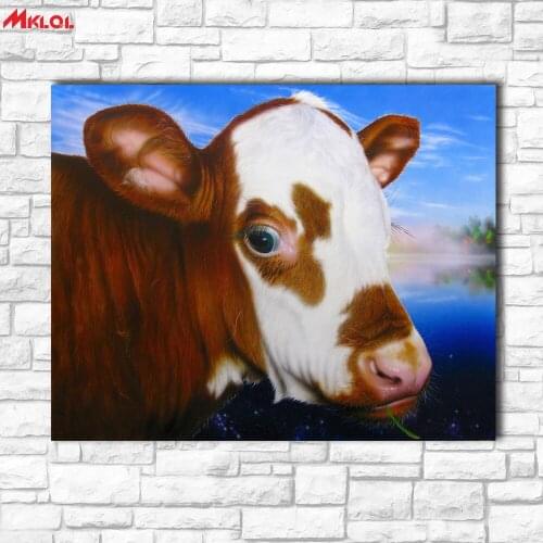 Large Wall Art Mona the Calf Canvas Painting For Living Room Home Decoration Oil Painting On Canvas Wall Painting Unframed