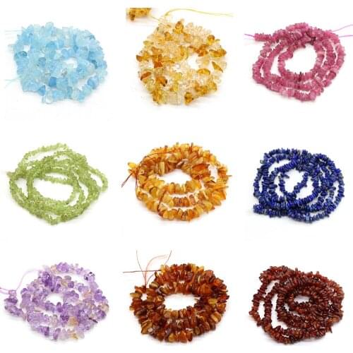 40cm Natural Citrines Quartzs Fluorite Chip Beads Crushed Stone Jewelry Accessories for Making Design Necklace Bracelet