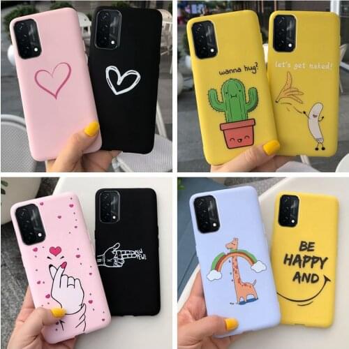 For Cover Oppo A74 2021 Phone Cases Bag sFor OPPO A74 A 74 5G Fundas Silicone Soft Bumper For OPPO CPH2197 CPH2263 Cartoon Coque