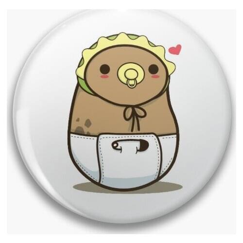 Baby Potato Soft Button Pin Jewelry Gift Creative Decor Clothes Women Cartoon Badge Lapel Pin Collar Lover Hat Cute Metal Funny