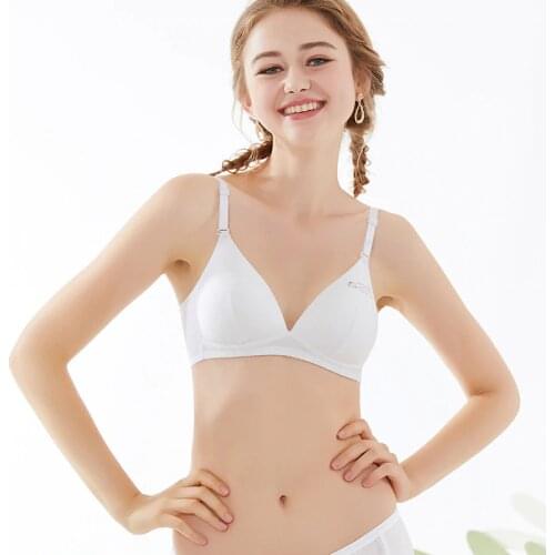12-18Y Teen Girls Wireless Cotton Training Bras Push Up Thin Cup Adjustable Underwear Bra For Kids