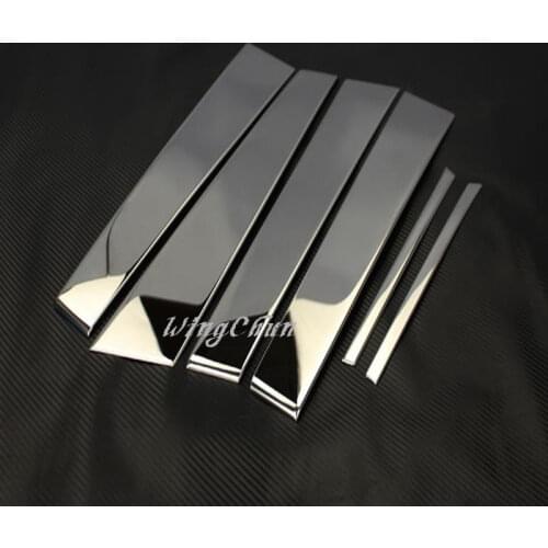 Stainless Steel Chrome Pillar Posts For Toyota Camry 2015 6pc Set Door Trim Kit