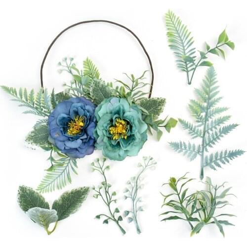 10pcs artificial flower leaves plant bouquet wedding home Christmas decoration DIY wreath accessories scrapbooking fake flowers