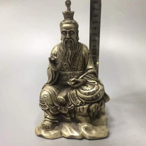 China Tibet Silver Ancient Taoist master Statue - Lord Lao Zi metal crafts home decoration