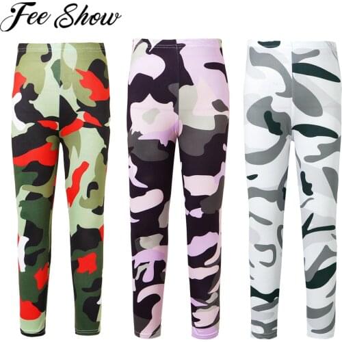 Girls Leggings Casual Camouflage Pants Kids Trousers Children Leggings For Girl Clothes 3-12 Years Sport Yoga Dance Leggings