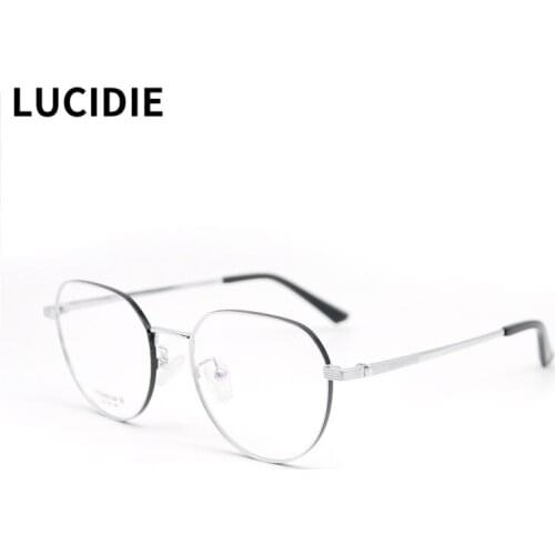 LUCIDIE 2021 New Titanium Clear Lens Glasses Frame Men Women Unisex Eyeglasses Fashion Myopia Optical Oversized Computer Eyewear