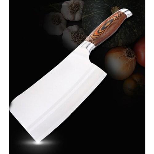 Liang Da Chopping Knife 9Cr15 Stainless Steel Cleaver Very Sharp Blade Non-Slip Handle Chef Knife Chinese Butcher Cutlery Knives