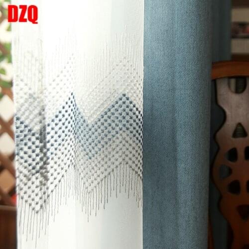 Window Curtain Gauze Curtain Product Embroiders Wave Europe Type Window Gauze Sitting Room Bedroom Wave Window Curtain Window