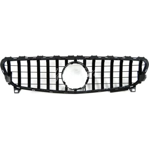 For Mercedes Benz W176 Front Hood GTR Look Grill A200 A250 AMG Black 2016 -2018