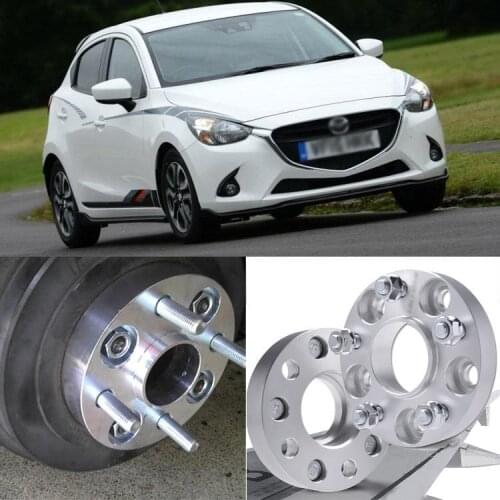 Teeze 4pcs 4X100 54.1CB 25mm Thick Hubcenteric Wheel Spacer Adapters For Mazda 2 2007