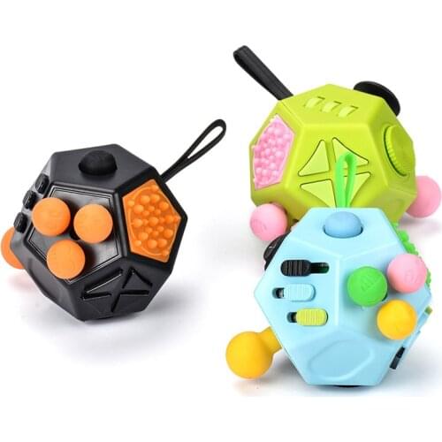 /Second Generation Useful Tool for Pressure Reduction Dice Anti-Anxiety Twelve-Sided Infinite Cube Toy Stress Reliever Toys