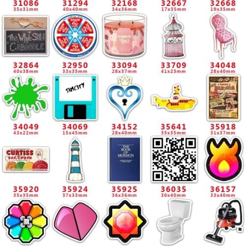 DIY Craft Supplies Sewing Accessories Cartoon Printed Planar Resins Mold 10 Pieces. PR-31086