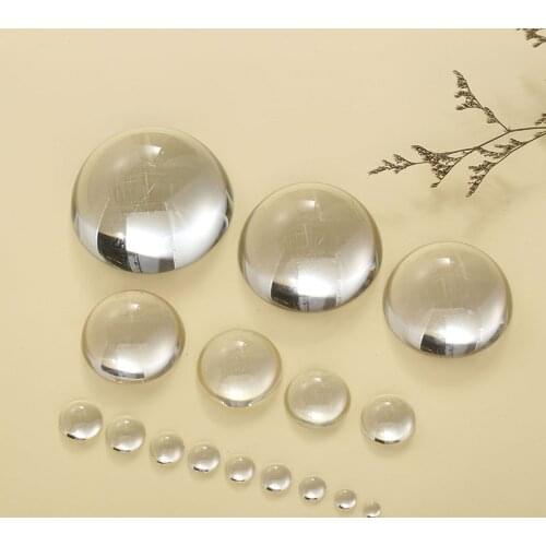 Clear Hemisphere Glass Cabochon 8 10 12 14 16 18 20 25 30mm For Jewelry Making Round Transparent DIY Cameo Pendant Accessories