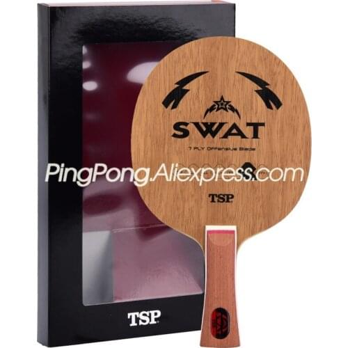 TSP SWAT Table Tennis Racket / Blade (OFF, 7 Ply Wood, Loop / Fast Attack) Original TSP SWAT Ping Pong Bat / Paddle