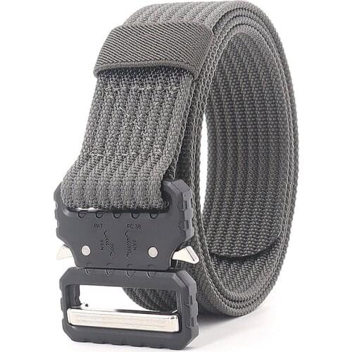 Mens Tactical Belt Military Outdoor Multifunctional Training Waist Strap Alloy Buckle Stripe Tought Army Quick Release Cinto