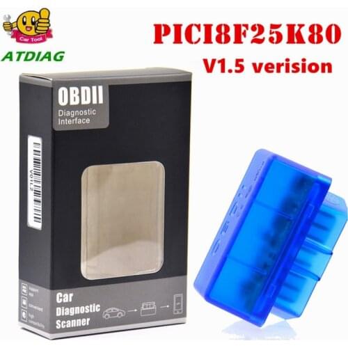 Super Mini ELM327 PIC1825K80 Chip Bluetooth Firmware V1.5 OBD2 Diagnostic Tool ELM 327 V1.5 Bluetooth