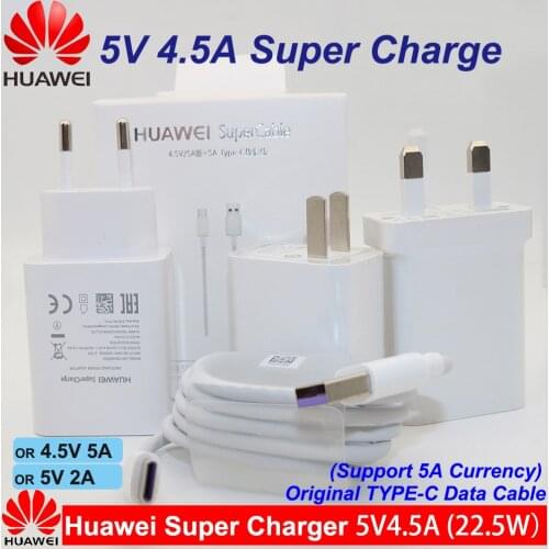 22.5W Super Charger Huawei Super Charger Original USB Wall Travel Quick Fast Adapter Mate30 Mate20X 5G P30 P20 P10 P9 plus Nova8