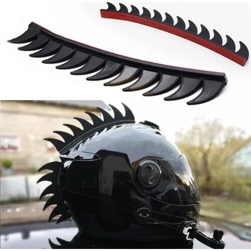 Reflective Rubber Mohawk Barb Spike Strips Motorcycle Helmet Dirt Biker Motocross Helmet Sticker Decoration accesorios moto