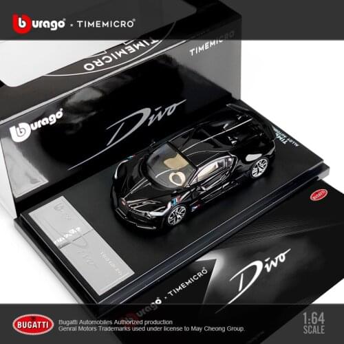 Timemicro 1:64 Buggati Veyron DIVO Black Simulation Model Car