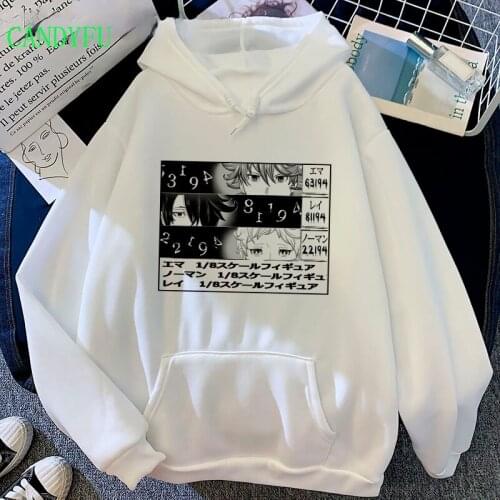 2022 New The Promised Neverland Hoodie Women Emma Norman Ray Printed Hip Hop Ulzzang Men/Women Sweatshirts Plus Size Hoodies