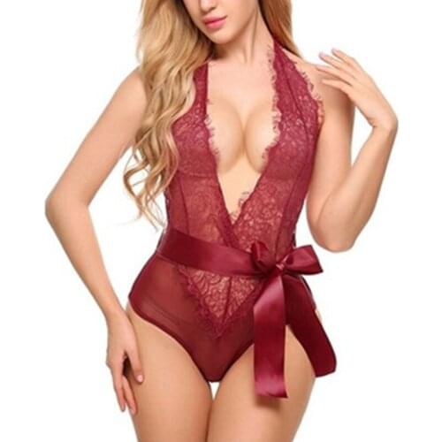 Top Fashion Hot Bodysiuts WomenS Explosive Lace Nightclub Sexy Pajamas Ladies Sexy Lingerie Temptation Red Purple Blue