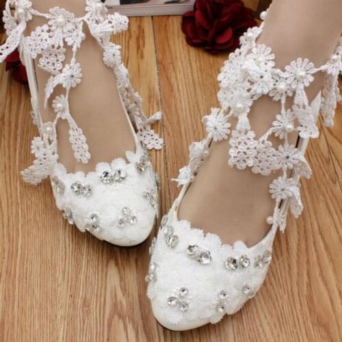 Lace women shoes pumps handmade sweet romantic best match wedding dress shoes HS066 ivory for bridesmaid bridal