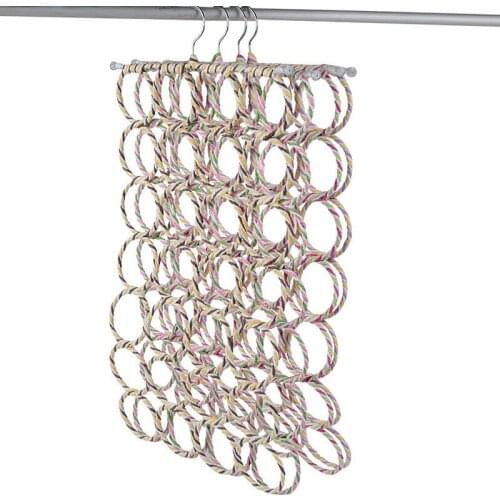 28-hole Ring Shawl Scarf Belt Slots Holder Hook Hanger Organizer Clothes Hangers Free Shipping scarves rack