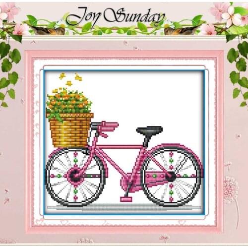 Bike Patterns Counted Cross Stitch 11CT 14CT Cross Stitch Set Wholesale Cartoon Cross-stitch Kit Embroidery Needlework