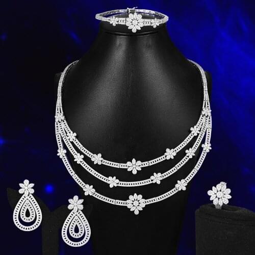 Blachette Jewelry For Women Wedding Celebration Full Micro Cubic Zirconia Dinner Dress Dubai Indian Bridal Jewelry Accessories