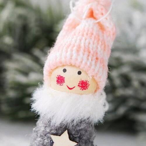 1 Pair Christmas Tree Decorations Cute Angel Doll Girl Pendant Navidad 2022 New Year Christmas Tree Ornaments Xmas Gift for Kids