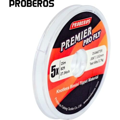 10 Pieces PRO BEROS Series Fly Fishing Tippet Line Proberos Brand Fly Line Leader 25M/82FT 0X-5X