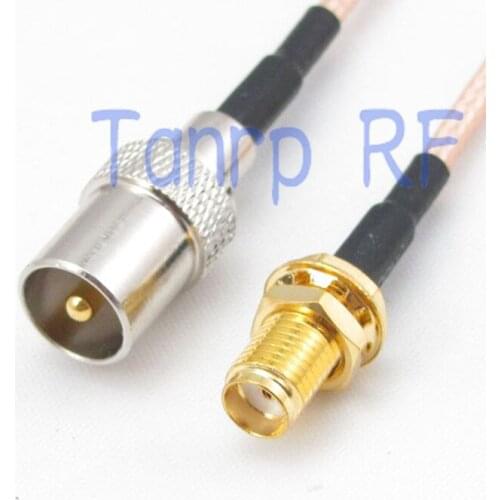 12in TV male plug to SMA female jack RF adapter connector 30CM Pigtail coaxial jumper extension cord cable RG316