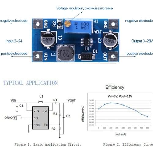 2A DC-DC 2V-24V To 3V -28V Boost Step Up Volt Converter Power Supply Module