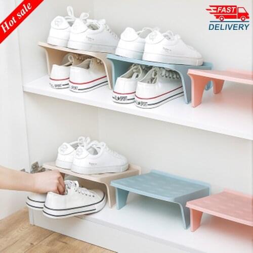 2021 Household Storage Shoe Rack Double Shoe Support Shoes Shelf