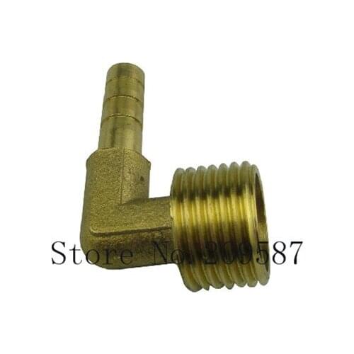 2pcs 2 ways 8-1/4 BSP House Barbed Elbow Male Brass Pipe Coupler Adapter