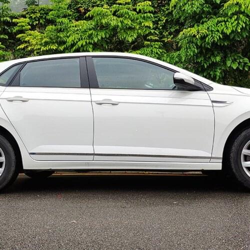 4pcs for POLO 2019 Body trim Door edge Car door Anti-collision bar decorate Stainless steel