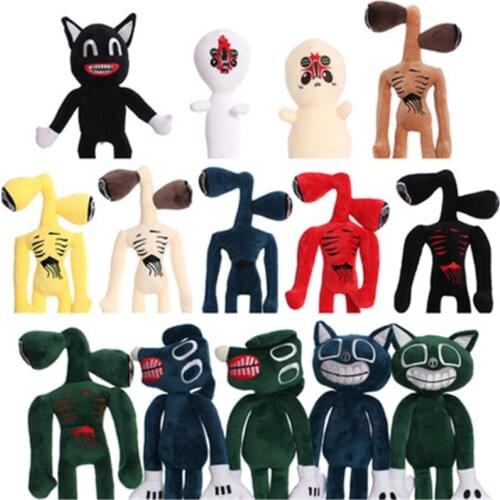 40cm Siren Head Plush Baby Toys Black Cat Sirenhead Soft Cartoon High Quality Peanut Stuffed Doll Toys For Kids Birthday Gifts