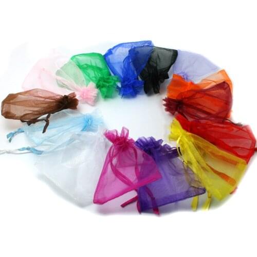 80pcs/bag Jewelry Bags 13x18cm Drawable Organza Bags Jewelry Packaging Wedding Party Decoration Beads Bags Gift Display Pouches