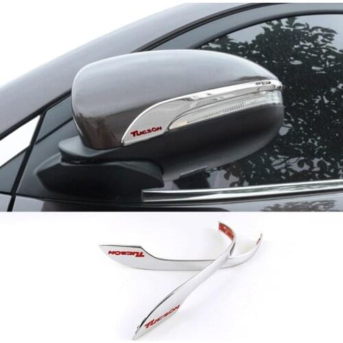 ABS Chrome For Hyundai Tucson 2015 2016 2017 Car Rearview mirror decoration strip Cover Trim Car styling Accessories 2pcs