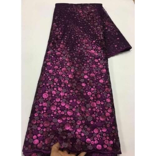 African lace fabric 2020 high quality lace material sequins French tulle lace fabric women wedding evening dress PM39201