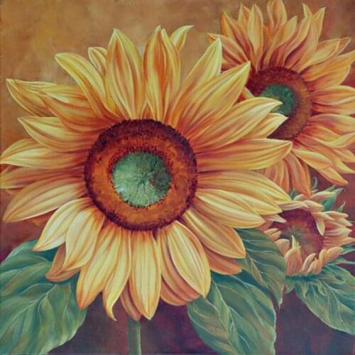DIY Sunflower Diamond Painting Cross Stitch Full Square Diamond Embroidery Floral Pictures of Rhinestones Wall art