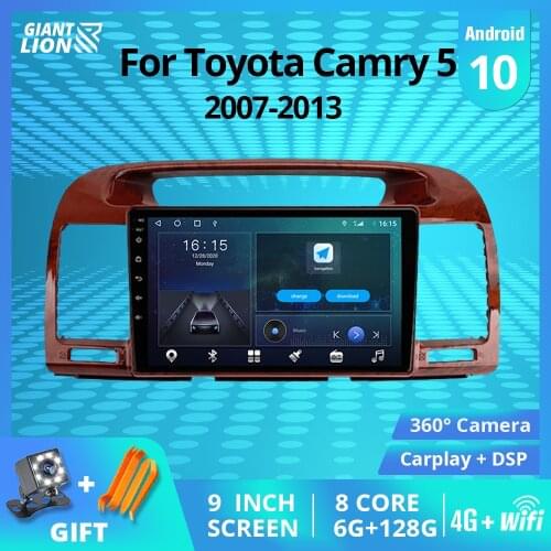 2DIN Android 10 Car Radio For Toyota Camry 5 2002-2006 Stereo Receiver GPS Navigation Auto Radio DSP Car Video NO 2DIN DVD IGO