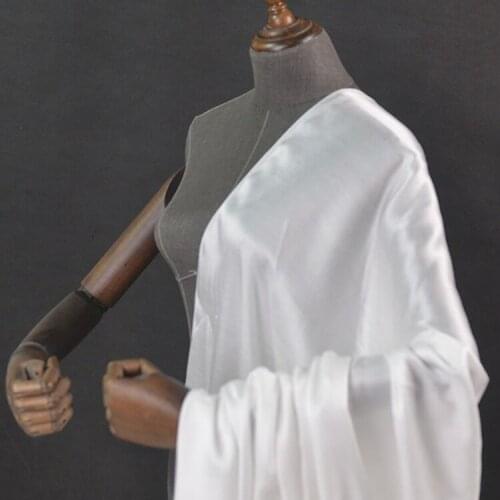 White silk cotton lining fabric comfortable smooth satin fabric sheer 140cm width,SCT770