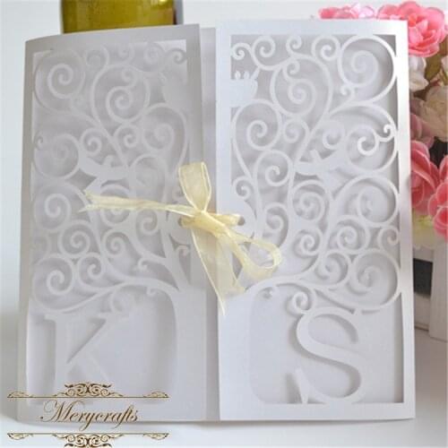 Personalized white personalized white & blue wedding invitation cards elegant 2017