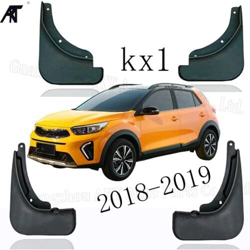 Black Front &Rear Mud Fender Flaps Splash Guard Mudflaps Mudguard Cover Trim FOR KIA KX1 Kia Stonic 2017 2018 2019 Mud Flap