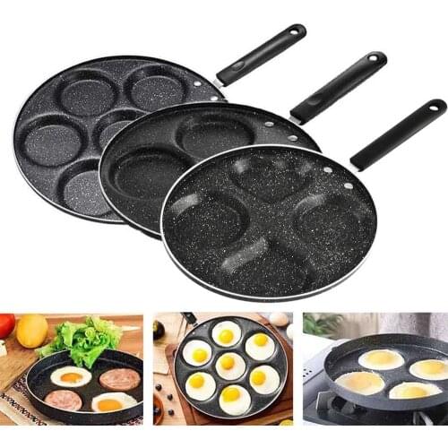 Household Seven-hole Frying Pan Multifunctional Non Stick Breakfast Maker Pot Egg Pancake Steak Pan Kitchen Cooking Egg Ham Pans